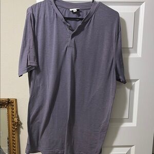 Men's Purple Henley Shirt